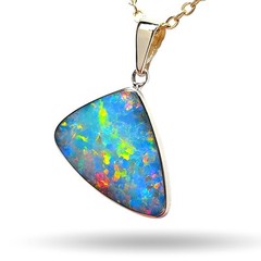 Storm’ Genuine Australian Opal Pendant Gem Gift 8.7ct N66