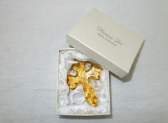 Murano Art Glass Cross ~ Charm/Pendant, Cassiani Collection, Gift Box, #3021