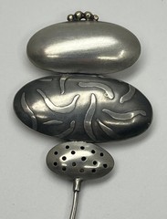 Vintage Artisan Sterling Silver Hollowform Three Pods Stick Pin