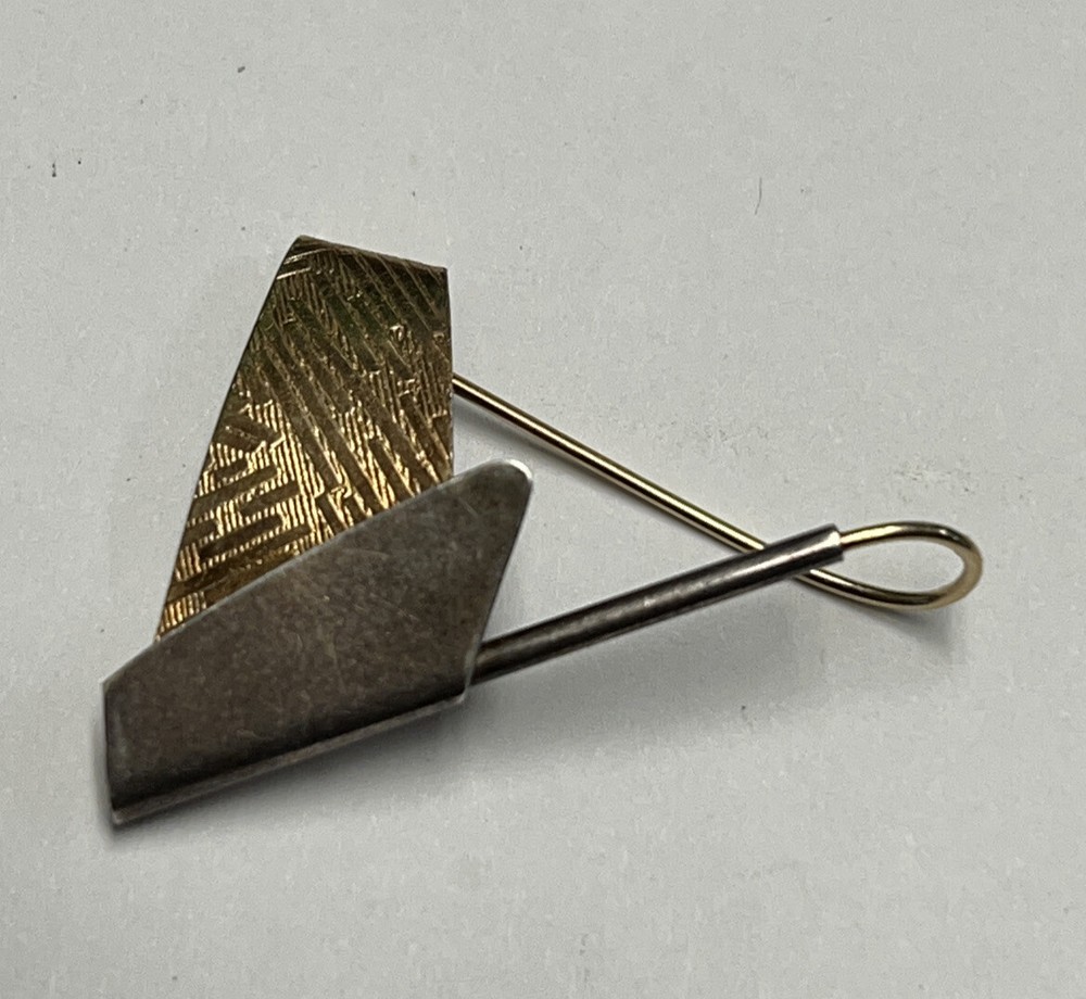 Kathleen Doyle Tom Reardon KD.TR Silver Gold Pin