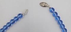Artisan Glass Foil Beads with German Glass Beads Necklace 17 3/4″ w/o Closures