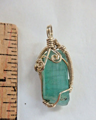 Pendant Indicolite Tourmaline Hand Wrapped 5.8 grams