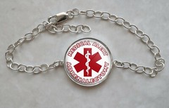 Adrenalectomy Medical Alert 925 Sterling Silver Adjustable Bracelet