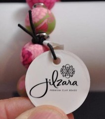 Jilzara Berry Medium Keepsake Polymer Clay Beads Stretch Bracelet Artisan