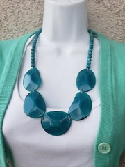 TAGUA necklace faceted ovals geometric necklace by Allie