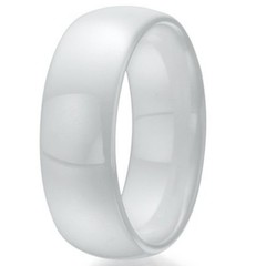8mm Black White Ceramic Ring Plain Wedding Band 13