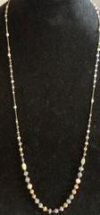 Chan Luu 17.5” Beaded Necklace Multi Stone Bronze Tone Boho Fashion Jewelry