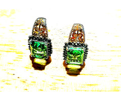 REDUCED: Chartreuse Quartz Triplet necklace w/ topaz & zircon