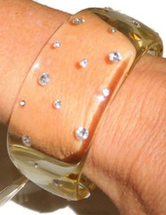 Sobral Strass PB34 Crystal Rhinestone Clear Artist Made Bangle Bracelet