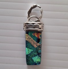 Handmade Dichroic Glass And Sterling Silver Pendant By Mary.Whitehorse