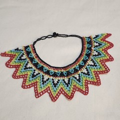 Seed Bead Beaded handmade Bib necklace