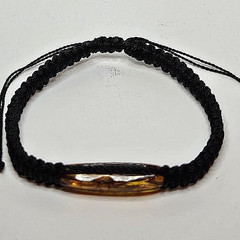 Amber Bracelet Black Adjustable Knotted Cord – Mexican (COA in Spanish)