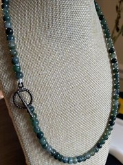 Elegant Moss Agate Necklace – Genuine Gemstone Beads