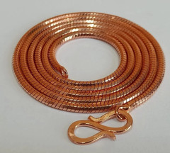 18 inch Pure Copper Snake Type Chain Necklace, Healing Copper Jewelry, Spiritual