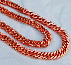 30 inch Pure Copper DENSE CURB Chain Necklace, Healing Jewelry Spiritual