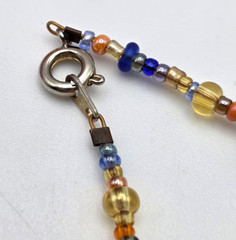 Mother Of Pearl Heart Necklace Cultured Pearl Multicolor Glass Seed Bead 18 In