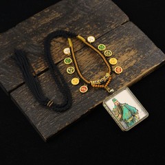 oriental art Guan PR Master Thangka portrait retro necklace pendant Vintage new