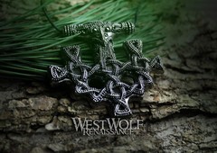 Large Viking Raven Head Cross-Hammer Pendant – Norse/German/Norway/Thor/Necklace