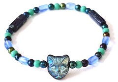 Early-2000s Stock Beads – Glass & Gemstone Beads Bracelet, 17.3 cm / 6.8 in