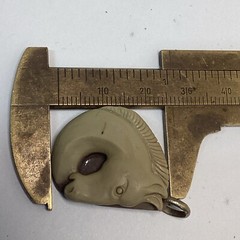 Carved Jasper Horsehead Pendant 26mm 1” #148