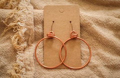 Pure Copper Healing Circle Circular Earrings Jewelry, Spiritual Kriya