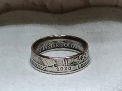 WEIR FARM, CT. – Size 9 State Quarter Coin Ring