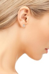 2 Ct Marquise Cut Basket Stud Diamond Earrings VS1 D Screw Back