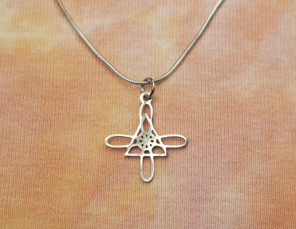 Gnosa Necklace or Earrings Reiki Knowledge Symbol Waterproof Stainless Steel