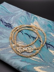 Elegant Grade A Natural Jade Beaded Necklace with Bronze-Plated Clasp 08