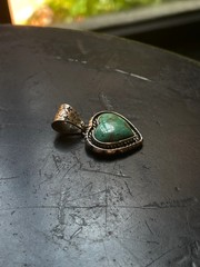 Kingman Turquoise Heart Pendant | 925 Sterling Silver G624