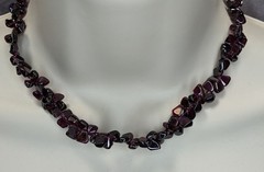 Vintage Handmade Natural Garnet Chip Necklace