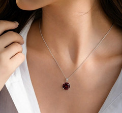 10.20 Ct Certified Red Diamond Pendant, Tariffs FREE & Matching Diamond Studs