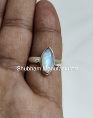 Rainbow Moonstone 925 Silver Handmade Gemstone Ring statement Jewelry 5 -14 US