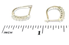 0.6ct Certified Diamond Hoop Earrings 18k White Gold Diamond Hoop Earrings 925