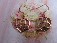 Solid Copper Celtic Knot Earrings #CER1141 – 7/8 of an inch long.