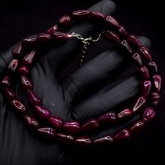 206.00 Cts Awesome Massive Red Ruby Beaded Dazzling Best Necklace VK 32 E662