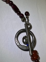 Vintage Artisan Handmade Rainbow Multicolor Gemstone Necklace