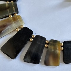 Handcrafted Genuine Buffalo Horn Bib Necklace