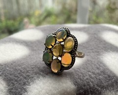 Nicky Butler Vintage Sterling Silver Ethiopian Opal Handmade India Signed Ring 8