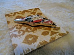 Triangle Shape Brooch~Multi-Color~Mosaic Style~2 7/8″ x 1 5/8″~1980’s