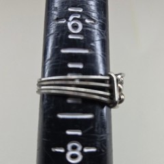 Handcrafted Silver Tone Abacus Look Wire Wrap Fidget Ring Size 7 Moving Beads