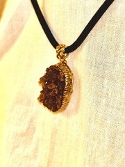 Boho Earthy Amethyst Stone Pendant Necklace