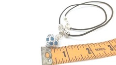 Genuine Beach Glass, Sea Glass Heart Cage Locket, Pendant Leather Necklace