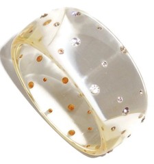 Sobral Strass PB34 Crystal Rhinestone Clear Artist Made Bangle Bracelet