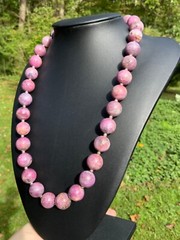 Huge Ruby Beads Necklace Artisan Handcrafted