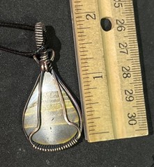 Tiger’s Eye ~ Handmade copper wire wrapped pendant 10f