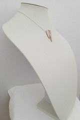 Handmade USA 16-Inch Chain Necklace Spike Natural Shell Beads Lobster Clasp