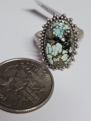 Dry Creek turquoise adjustable ring- SS 925 – handmade