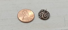 Copper Wash over Sterling Silver Small Swirl Pendant by Rebecca McNerney Designs