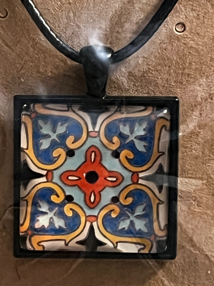 New Handmade Portuguese Portugal Tile Design Pendant